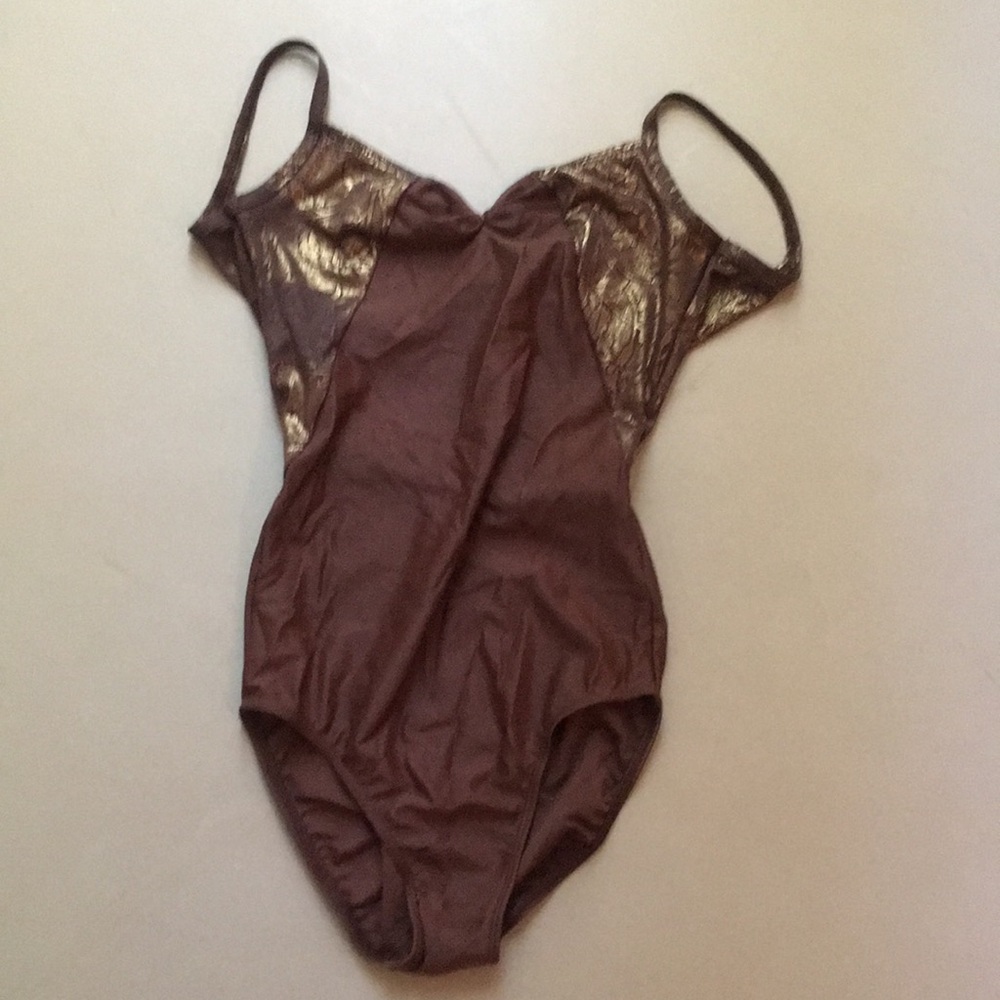 Gold and brown leotard